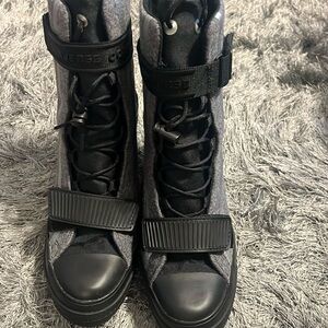 Black and Grey casual boots, pairs well anything